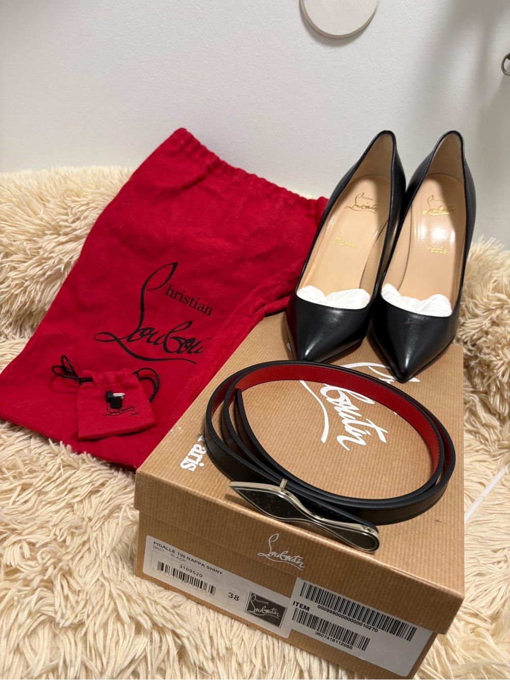 Christian Louboutin Shiny Nappa Leather Pigalle 100 Pump (Pre-Loved)